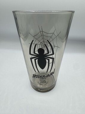 Marvel Black Spider Logo Pint Drinking Glass